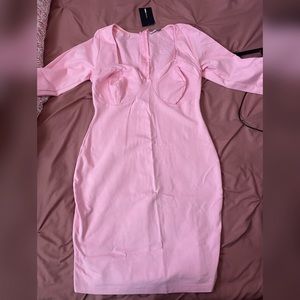 Fashion Nova Barbie Pink Midi Dress 🌸